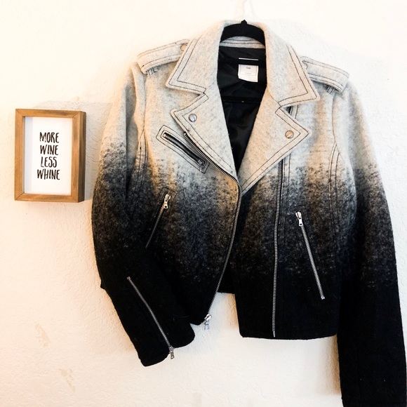 GAP Jackets & Blazers - GAP ombré wool moto jacket size small